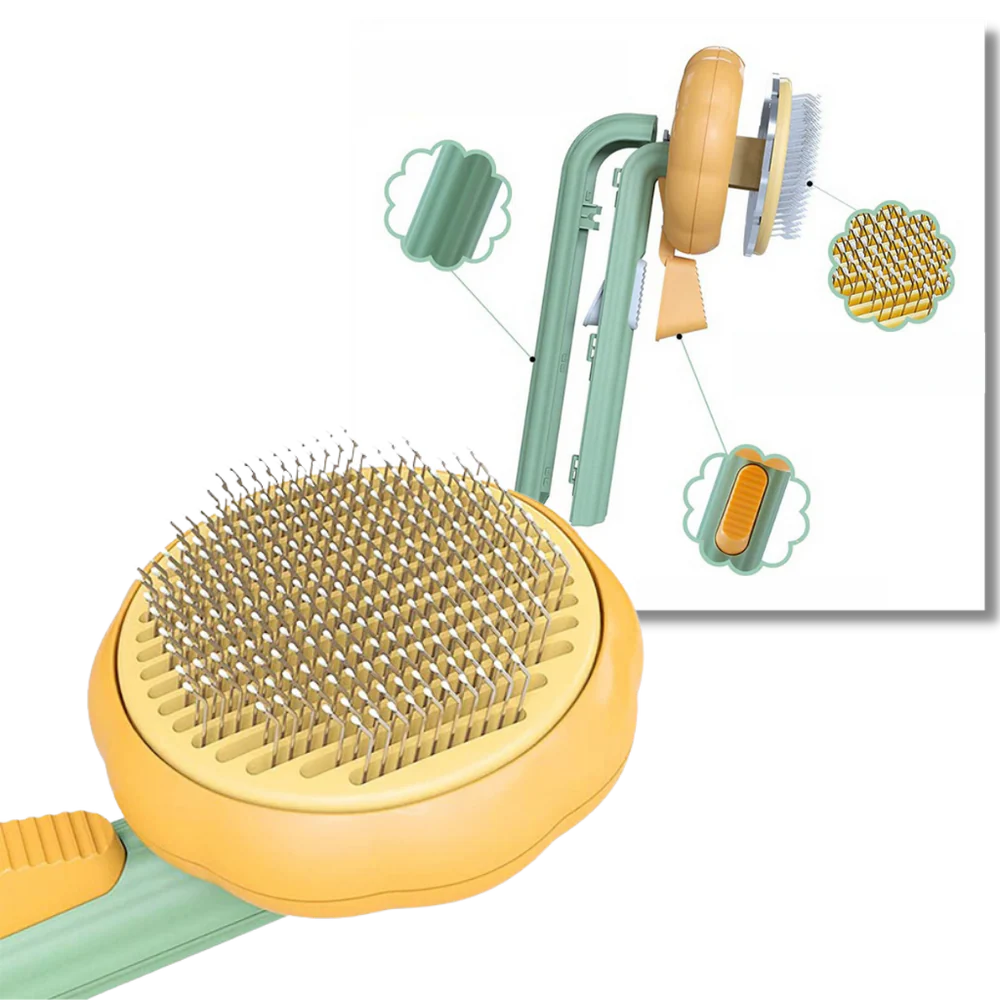 ApexPets™ Retract-A-Groom │ One-Click Self-Cleaning Brush