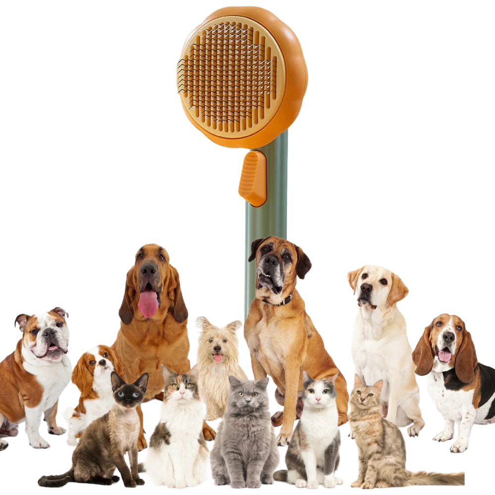 ApexPets™ Retract-A-Groom │ One-Click Self-Cleaning Brush