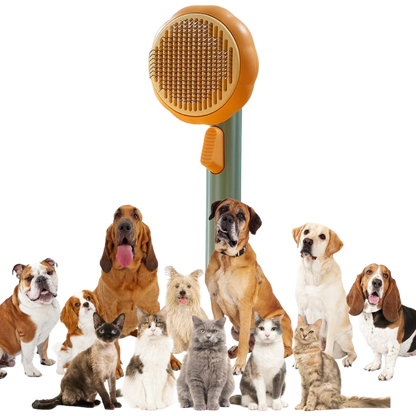 ApexPets™ Retract-A-Groom │ One-Click Self-Cleaning Brush